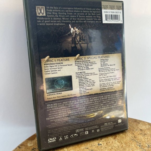 Lord of the Rings: Fellowship of the Ring (DVD 2001 Widescreen) (2 Disc Box) - Picture 5 of 7